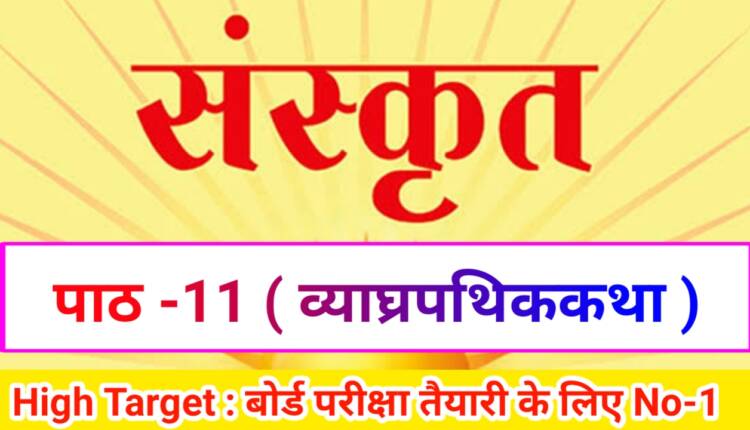 Class 10th Sanskrit पाठ-11 व्याघ्रपथिककथा ( Subjective )
