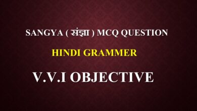 Sangya ( संज्ञा ) MCQ Question Hindi Grammer Sangya V.V.I Objective Question