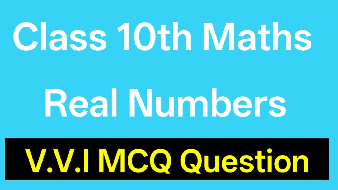 Class 10 Math Chapter 1 Real Numbers Objective Class 10th vastavik sankhya objective question