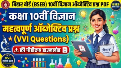 10th class science objective questions in hindi pdf