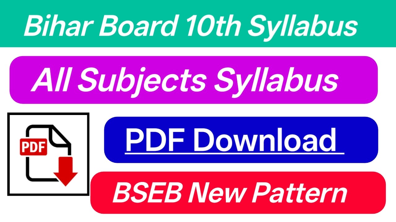 bihar board class 10 syllabus